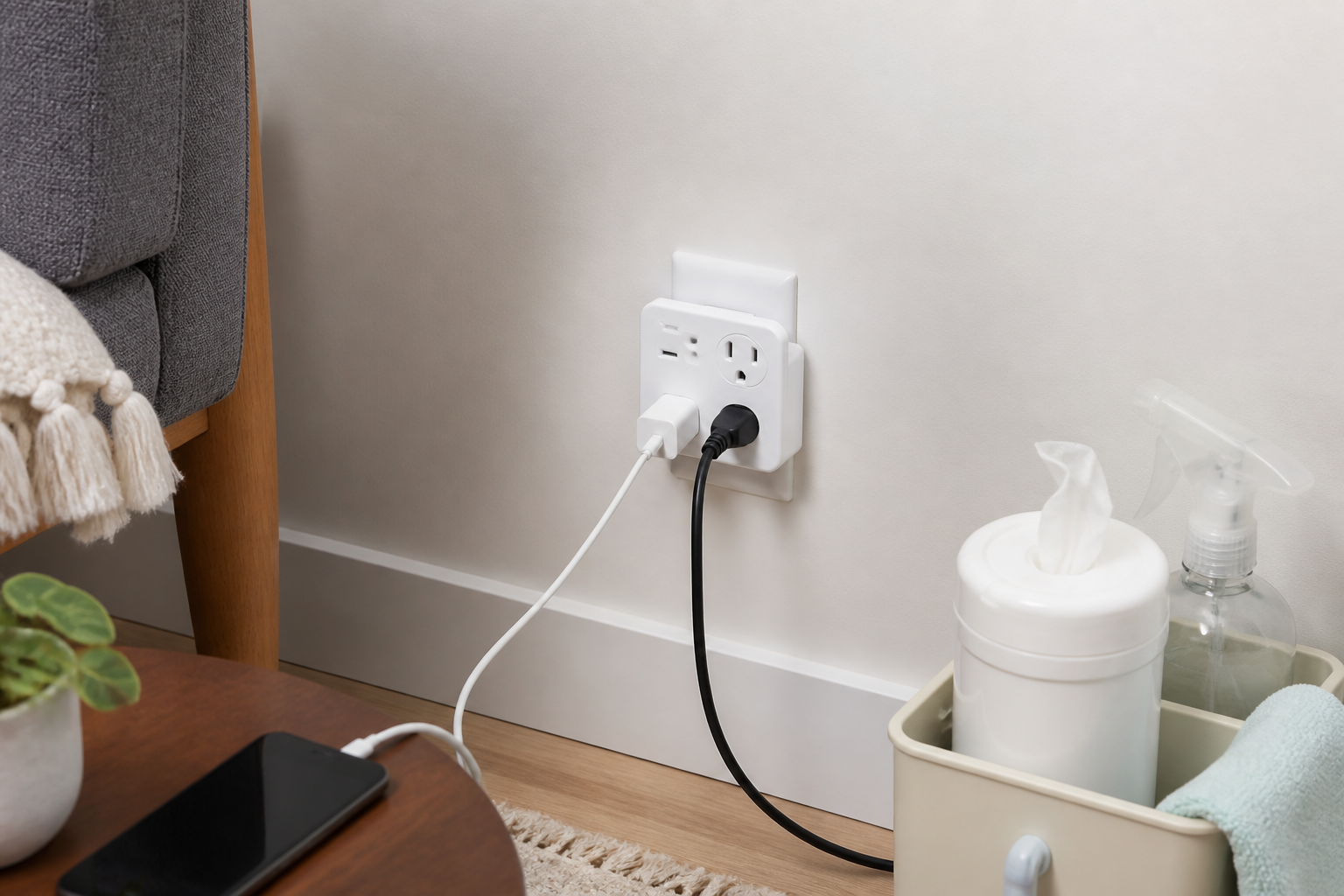 Renter-friendly charging and cleaning apartment essentials under $25